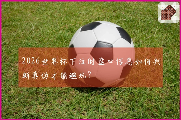 2026世界杯下注时盘口信息如何判断真伪才能避坑？
